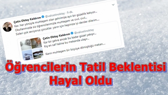 Öğrencilerin Tatil Beklentisi Hayal Oldu