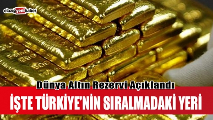 Altın Rezervi Verileri Güncellendi