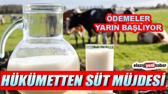 Süt Üreticilerine Güzel Haber