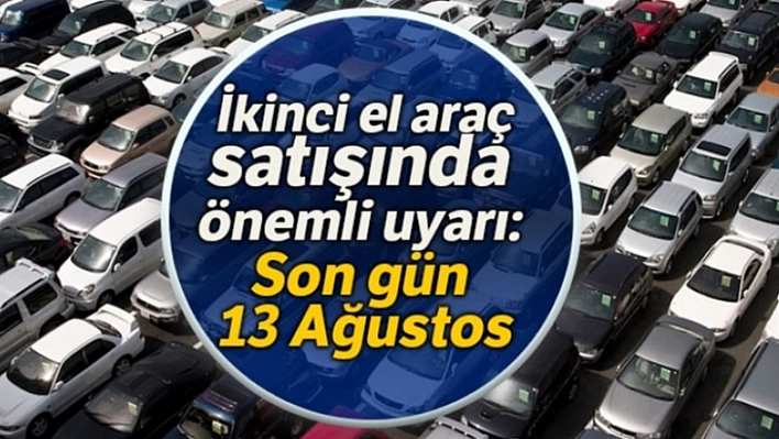 İkinci El Satışında Önemli Uyarı!