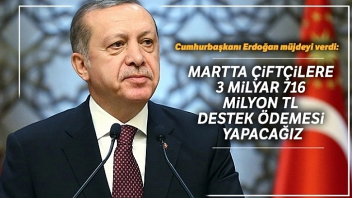 Erdoğan'dan Çiftçilere Müjde!