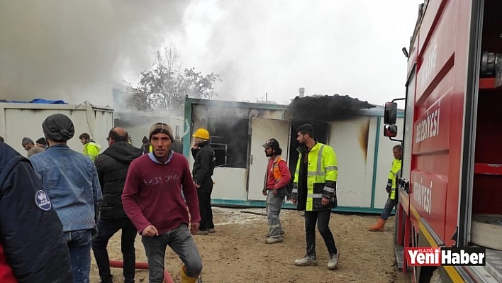 İşçilerin Kaldığı Konteynerlarda Yangın!