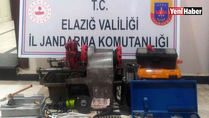 Jandarma tarafından suçüstü yapılan 5 hırsız, gözaltına alındı