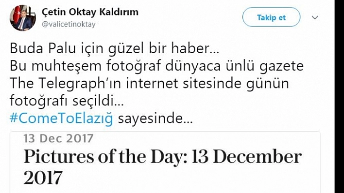 Palu, Dünyaca ünlü The Daily Telegraph gazetesinde günün konusu oldu.