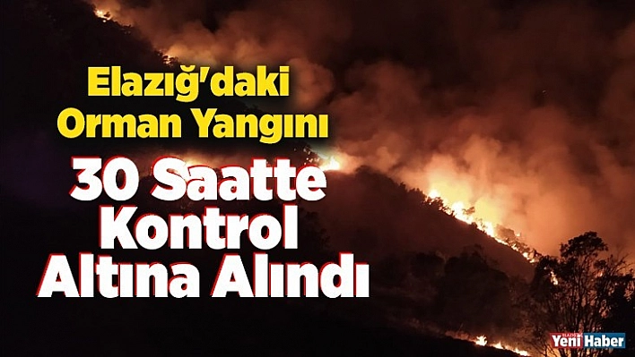 Orman yangını 30 saatte kontrol altına alındı