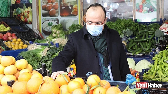 VALİ ERKAYA YIRIK, MANAV ALIŞVERİŞİNİ KENDİSİ YAPTI