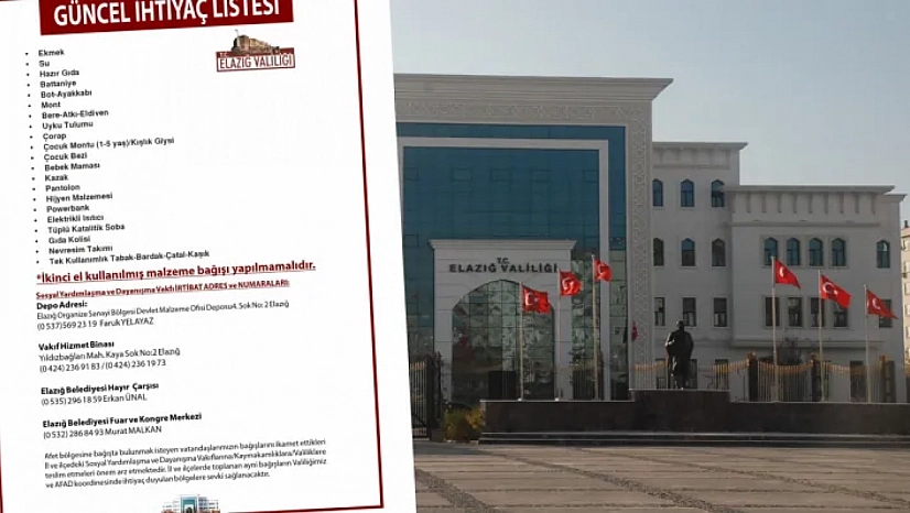 Haydi Elazığ! Gün Birlik Olma Günü!
