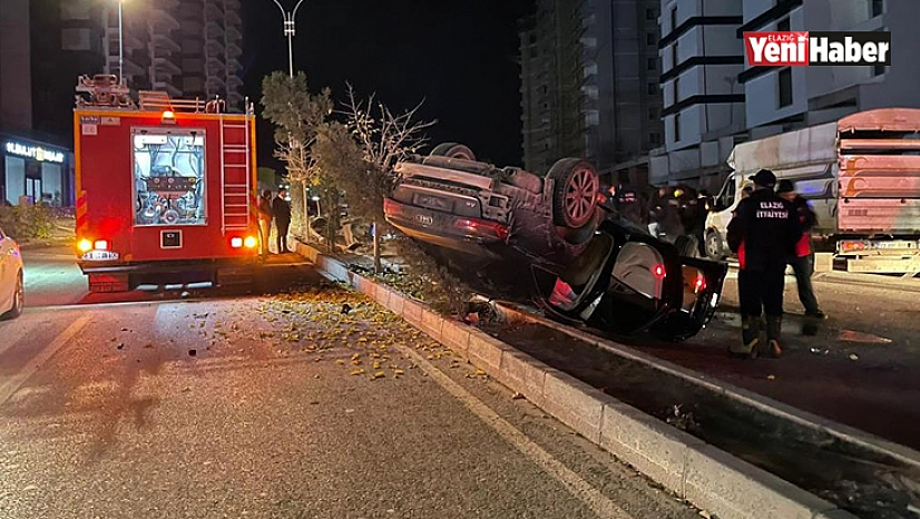 Sürücü Direksiyon Hakimiyetini Kaybetti, Araç Takla Attı!