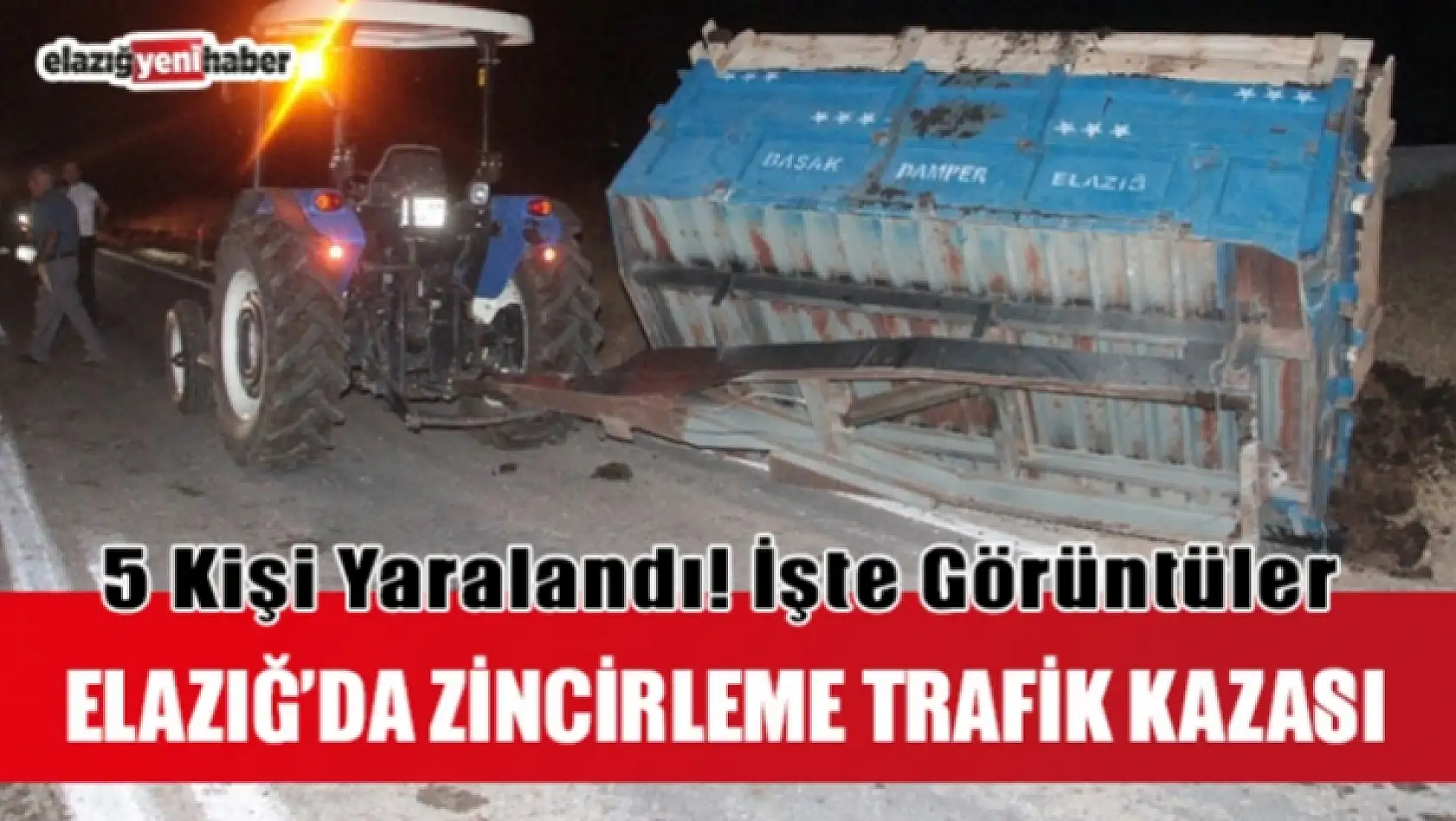 Elazığ'da Zincirleme Trafik Kazası: 5 Yaralı