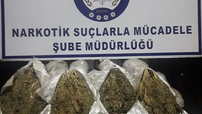 Bingöl'de 59 kilo toz esrar ele geçirildi 