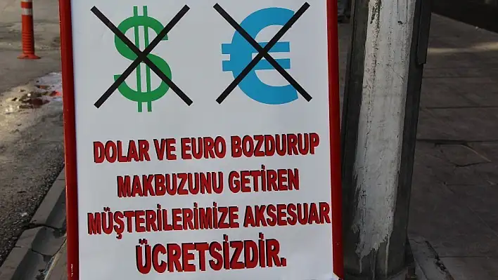 Dolar veya euro bozdurup fişini getirene hediye veriyor 