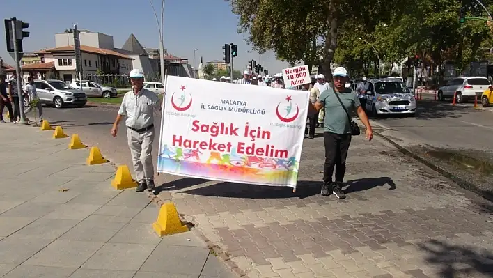 Malatya'da sağlık için yürüdüler 