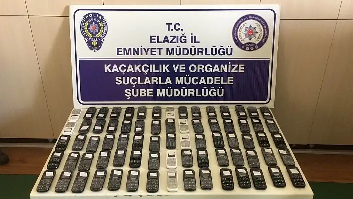 Elazığ'da 75 adet kaçak telefon ele geçirildi 