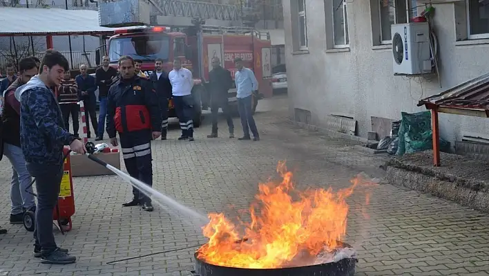 Emniyet personeline 'Yangına Müdahale' eğitimi 