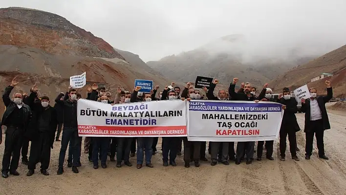 Malatya'da taş ocağı eylemi 