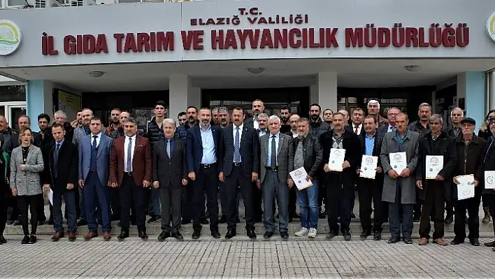 Elazığ'da Üreticiler Sertifika Aldı