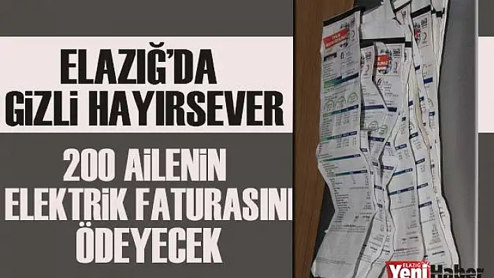 Elazığ'da Gizli Hayırsever