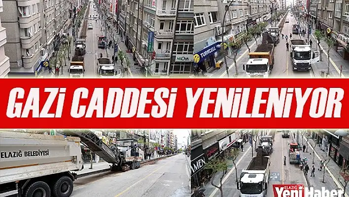 Gazi Caddesi Yenileniyor