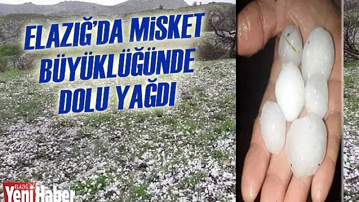 Misket Büyüklüğünde Dolu Yağdı