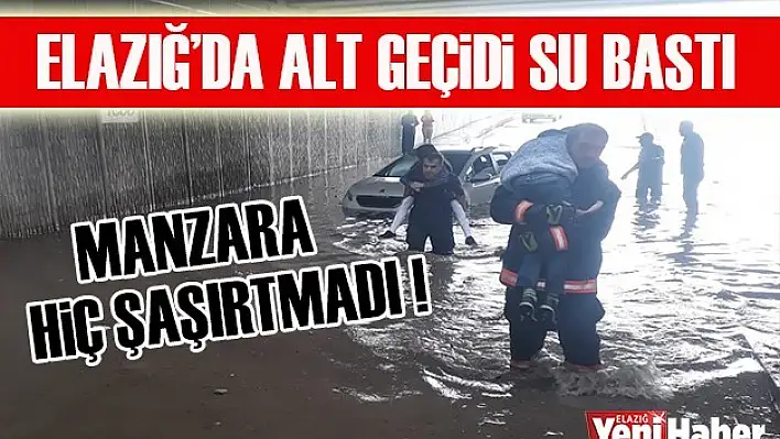 Elazığ'da Alt Geçidi Su Bastı