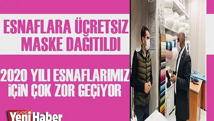 Esnaflara Ücretsiz Maske Dağıtıldı