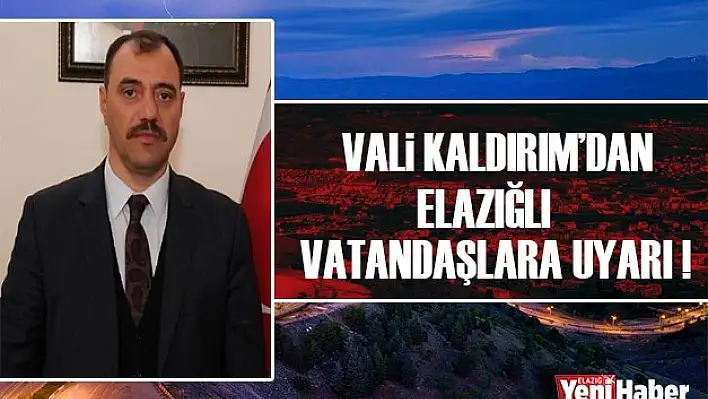 Vali Kaldırım Uyardı!