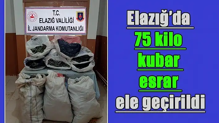 Elazığ'da Uyuşturucu Operasyonu