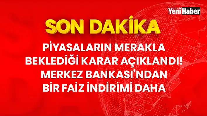 Merkez Bankası'ndan Bir İndirim Daha!