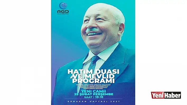 AGD, Merhum Erbakan'ı Anacak