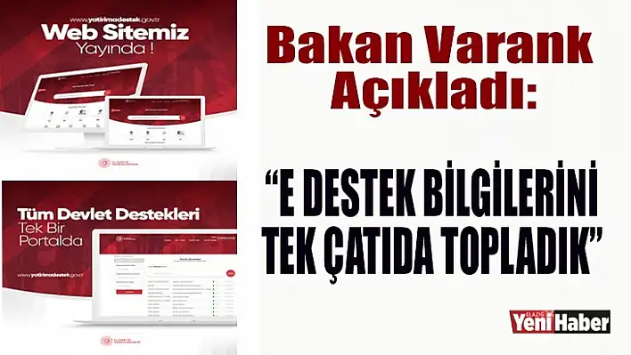 Bakan Varank 'Destek Bilgilerini Tek Çatıda Topladık'