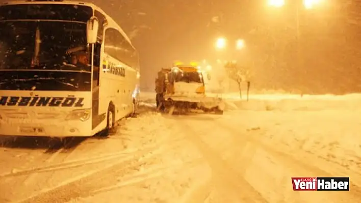 Bingöl - Elazığ Karayolu Araç Trafiğine Kapatıldı