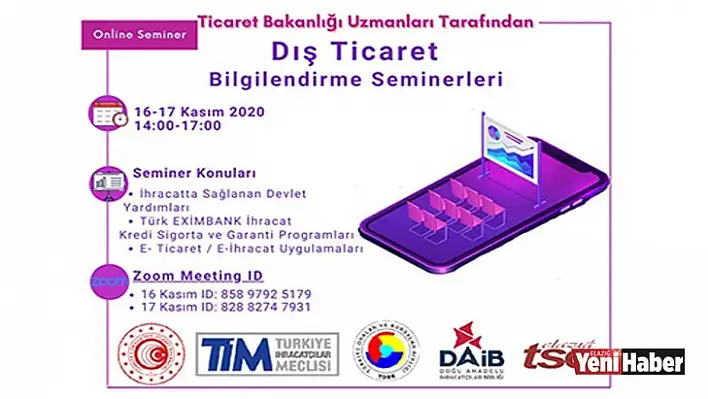 Dış Ticaret Bilgilendirme Semineri Düzenlenecek!