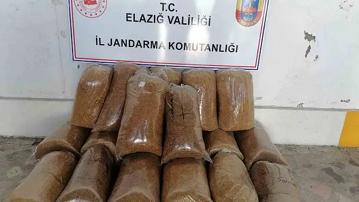 Elazığ'da 114 kilo kıyılmış tütün ele geçirildi