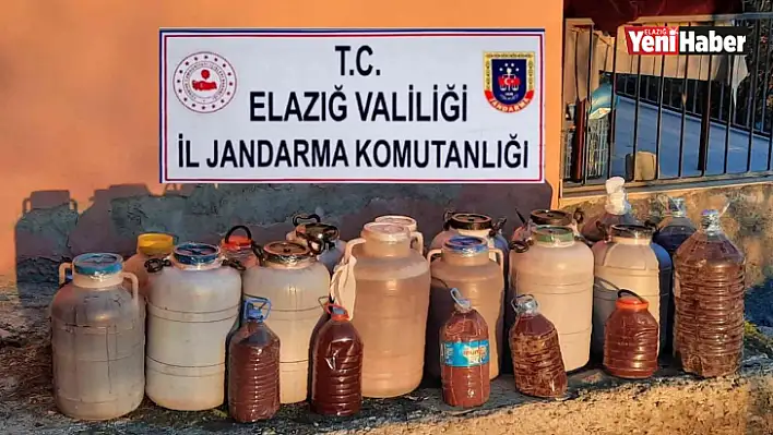 Elazığ'da 395 litre sahte içki ele geçirildi