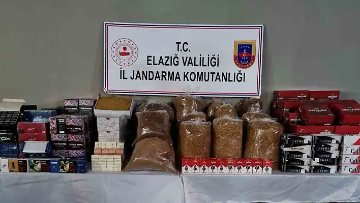 Elazığ'da 66 kilo kaçak tütün ele geçirildi