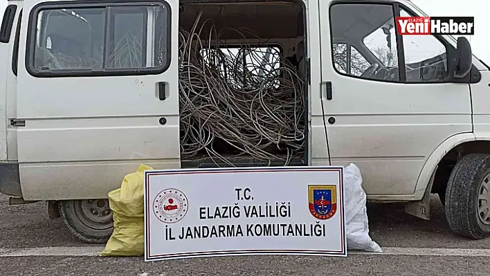 Elazığ'da kablo hırsızı yakalandı