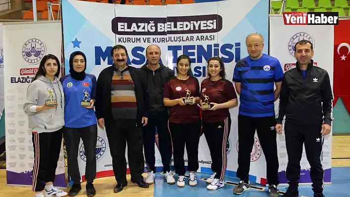 Elazığ'da masa tenisi turnuvası sona erdi