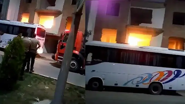 Elazığ'da Metruk Bina Yangını