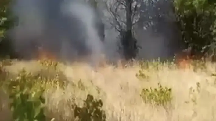 Elazığ'da örtü ve bahçe yangını