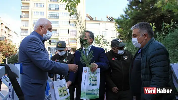 Elazığ'da Vatandaşlara Ücretsiz Fidan Dağıtıldı!