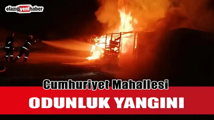 Elazığ'da odunluk yangını