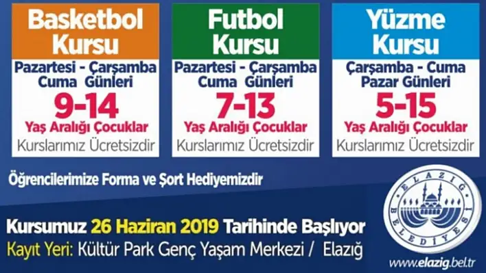 Çocuklara Yönelik Yaz Spor Kursları Başlıyor