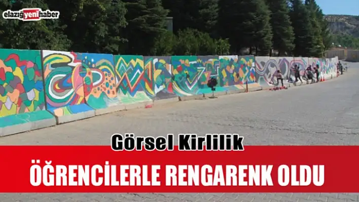 Öğrenciler, Beton Bariyerleri Rengarenk Hale Getirdi