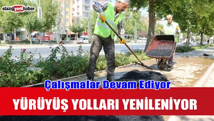 Yürüyüş Yolları Kauçukla Yenilendi