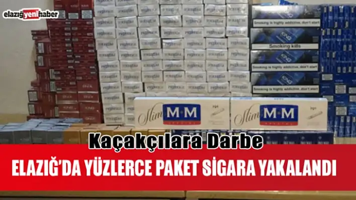 Elazığ Polisinden Kaçak Sigara Operasyonu