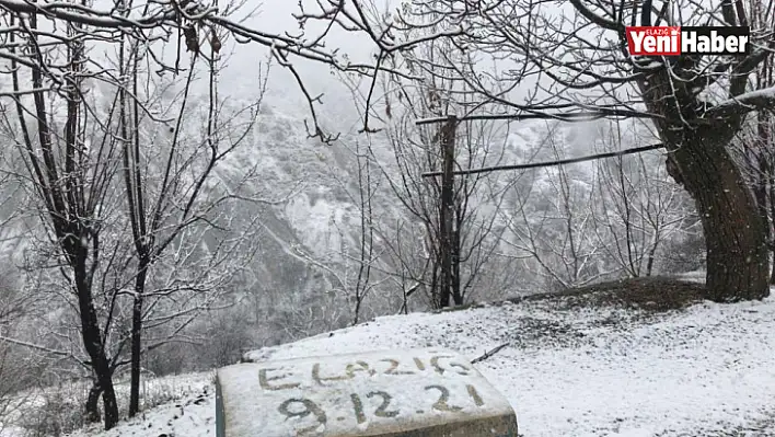 Elazığ'ın yüksek kesimlerinde kar etkili oldu