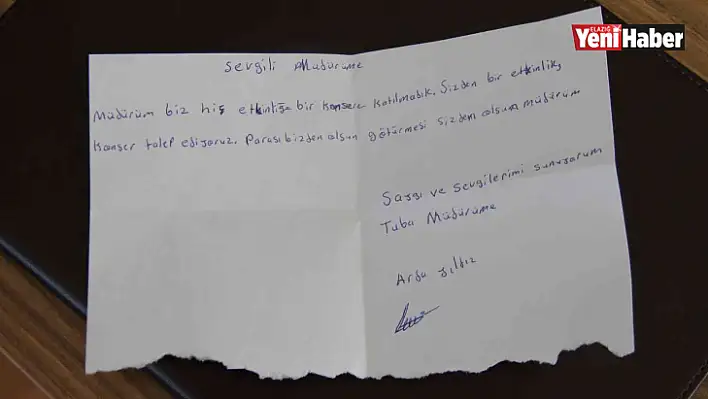 Öğrencinin öğretmene bıraktığı not hayalini gerçeğe dönüştürdü