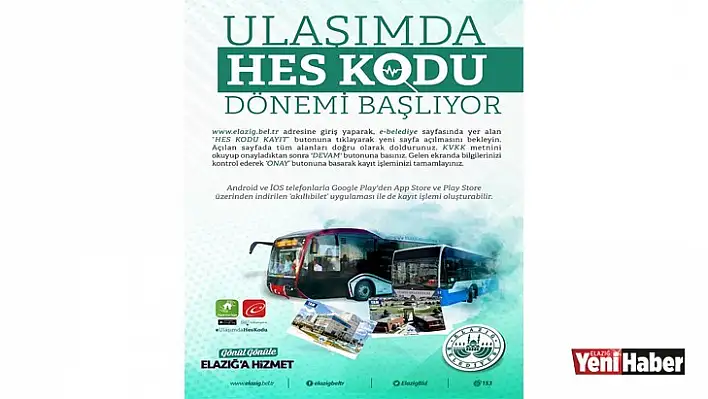 Ulaşımda HES Kodu İle Geçiş Dönemi Başlıyor!