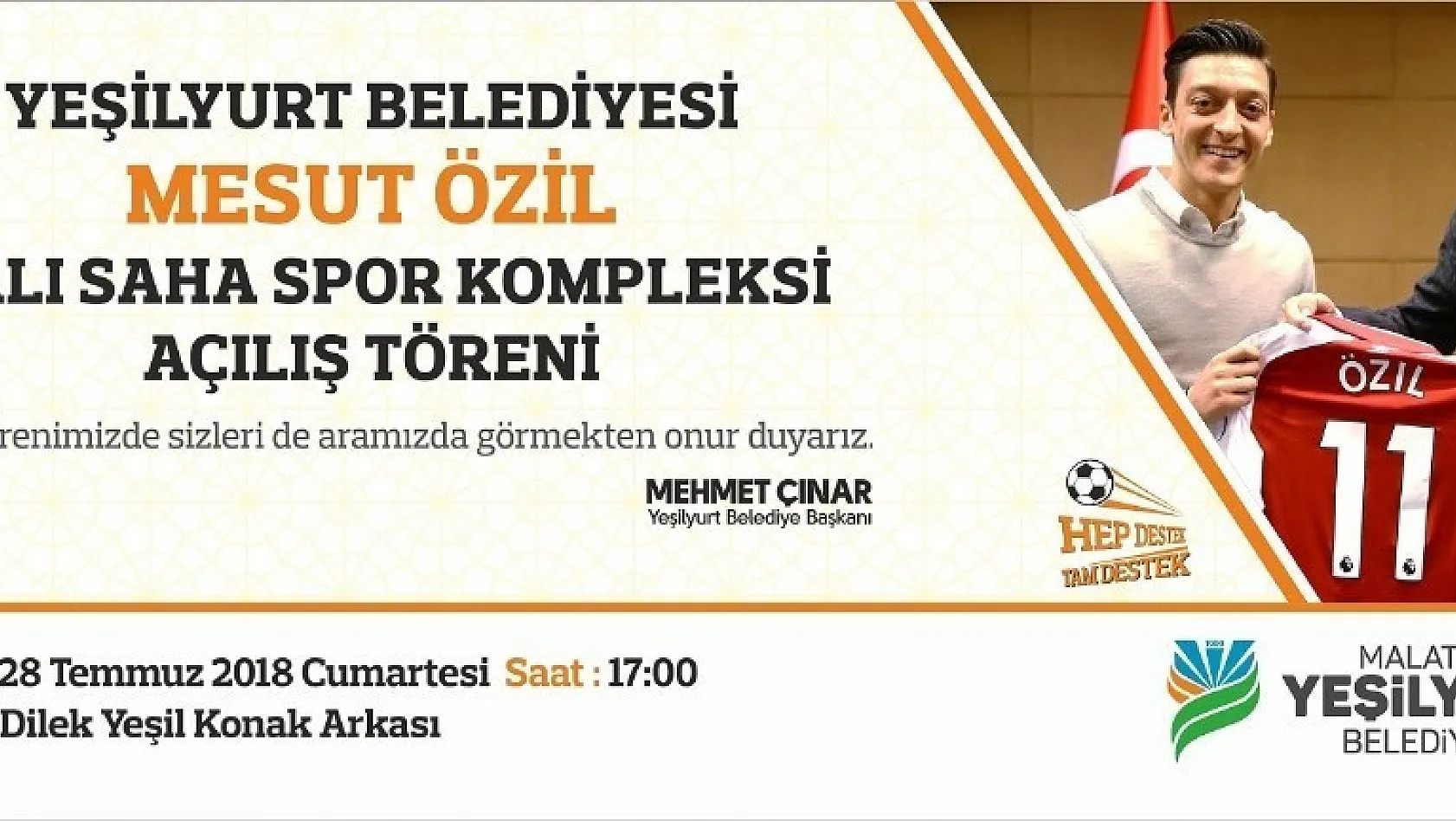 Malatya'dan Mesut Özil'e büyük jest 