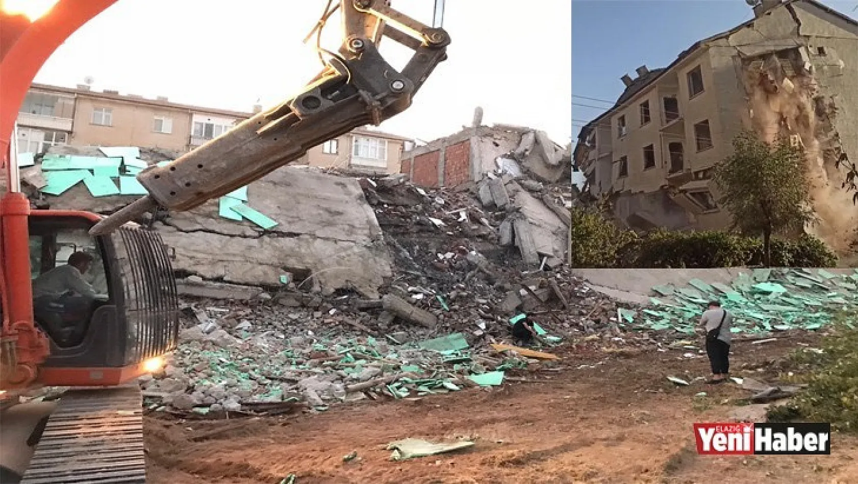 Elazığ'da 5 Katlı Bina Böyle Çöktü!